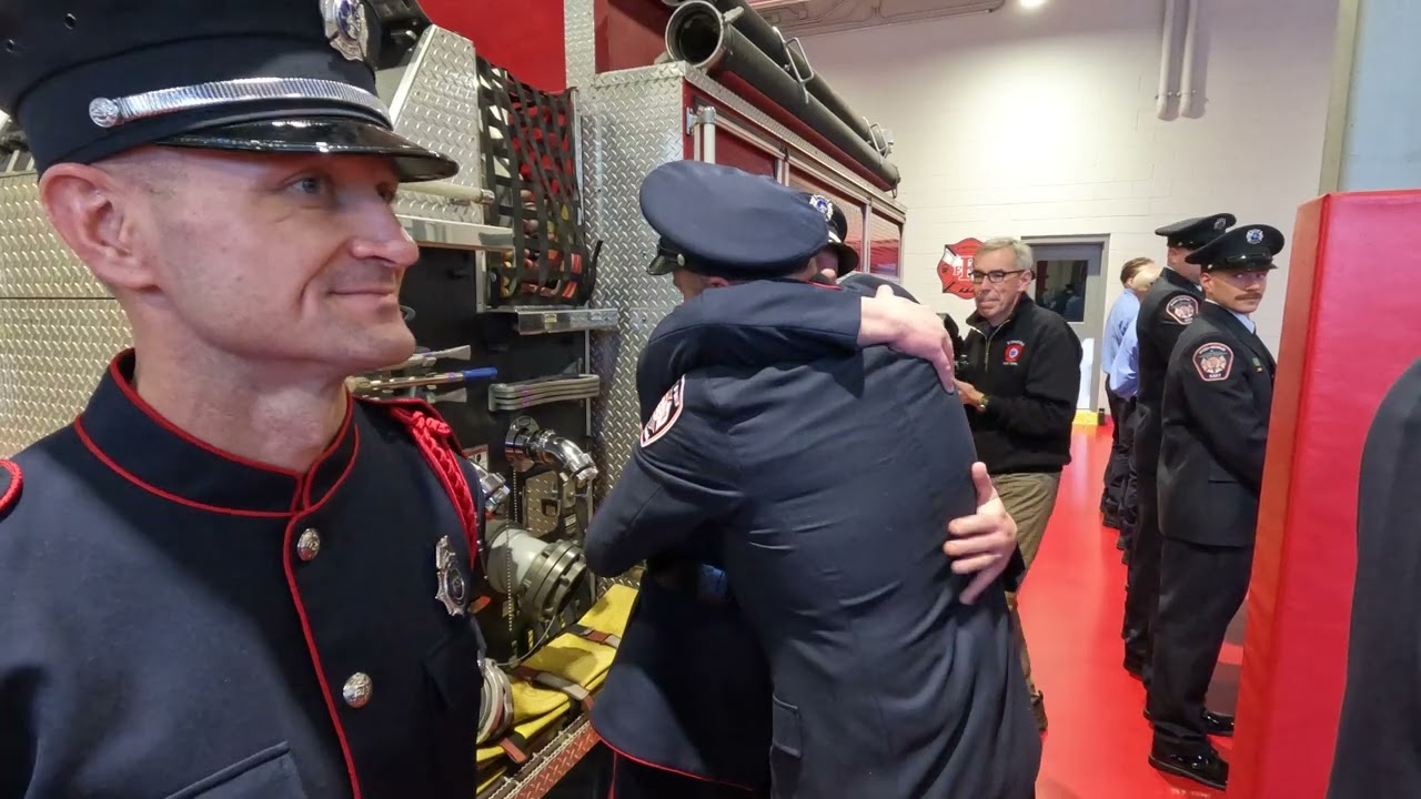 Firefighter Mark Simison Walkout and Flag Ceremony