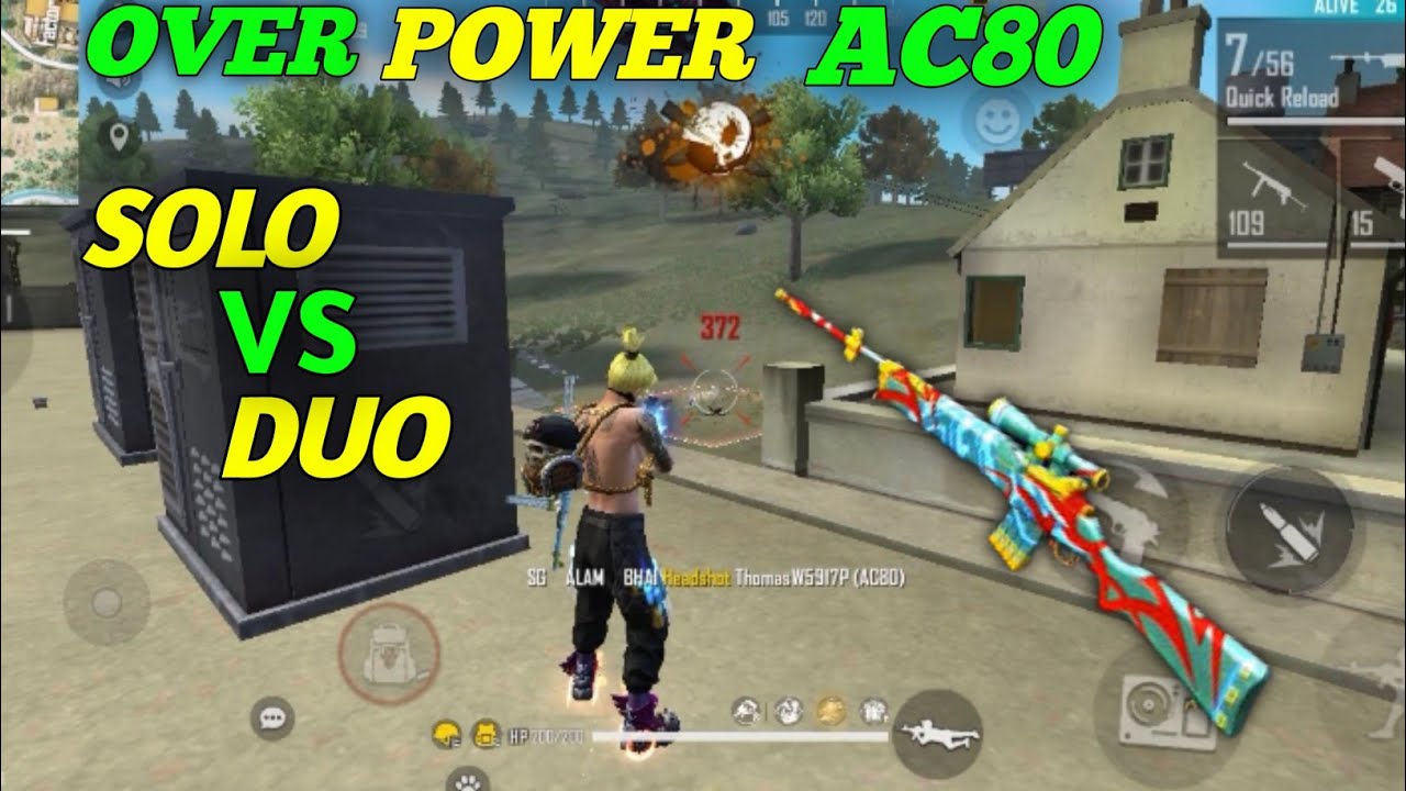 Solo Vs Duo | Over Power AC80 | Best Gameplay | Garena Free Fire | Sunga gamer 07