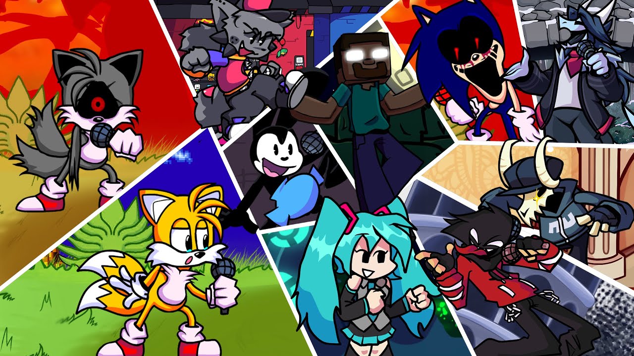 FNF Chasing But Every Turn A Different Character Sings It! | Vs Tails.Exe