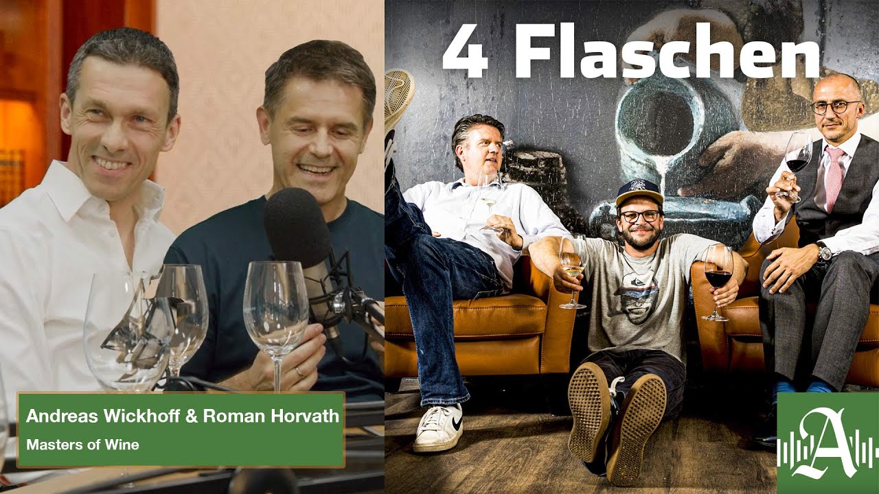 Vier Flaschen: Masters of Wine Andreas Wickhoff und Roman Horvath