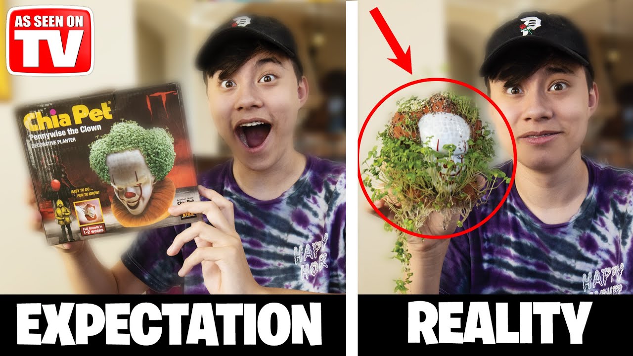 CHIA PET: EXPECTATION VS REALITY!!! DIY Pennywise & Baby Yoda Chia Pet!