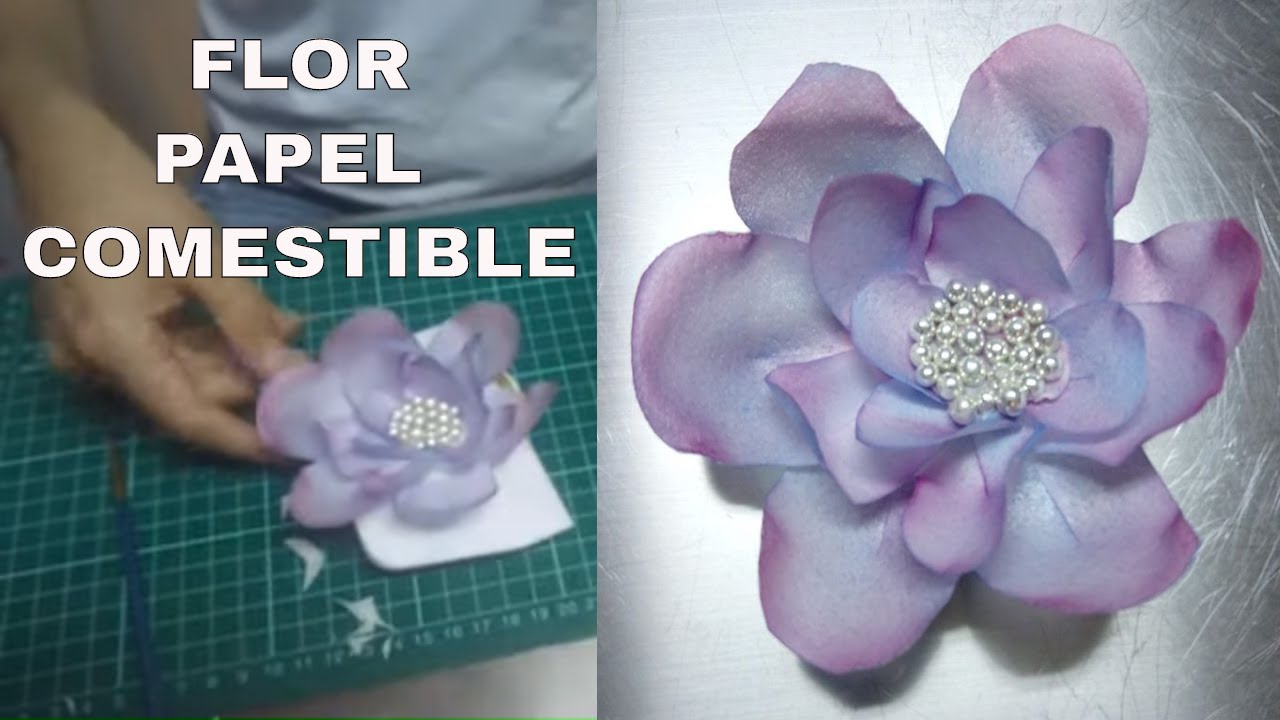 Flores de papel comestible