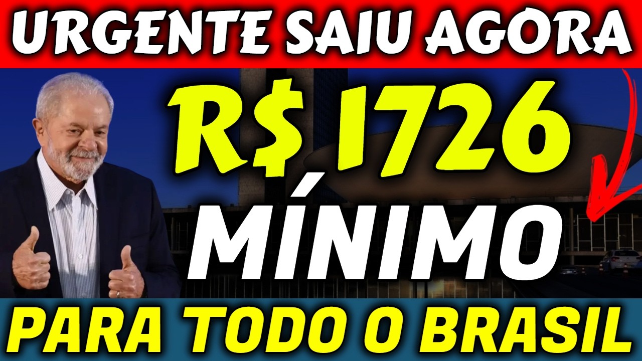 ✔️SURPRESAS! SALÁRIO MÍNIMO R$ 1726 APOSENTADOS E PENSIONISTAS