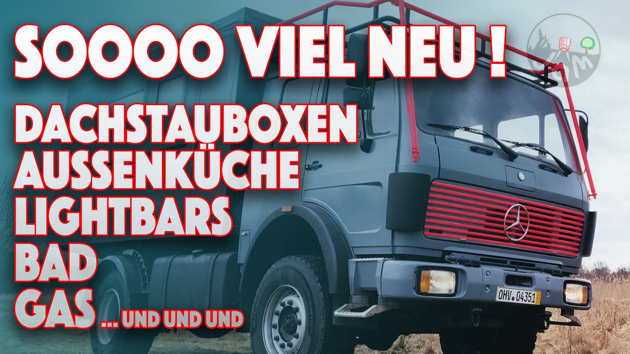 Alles neu! Dachstauboxen, Außenküche, Lightbars, Bad, Gas und vieles mehr...