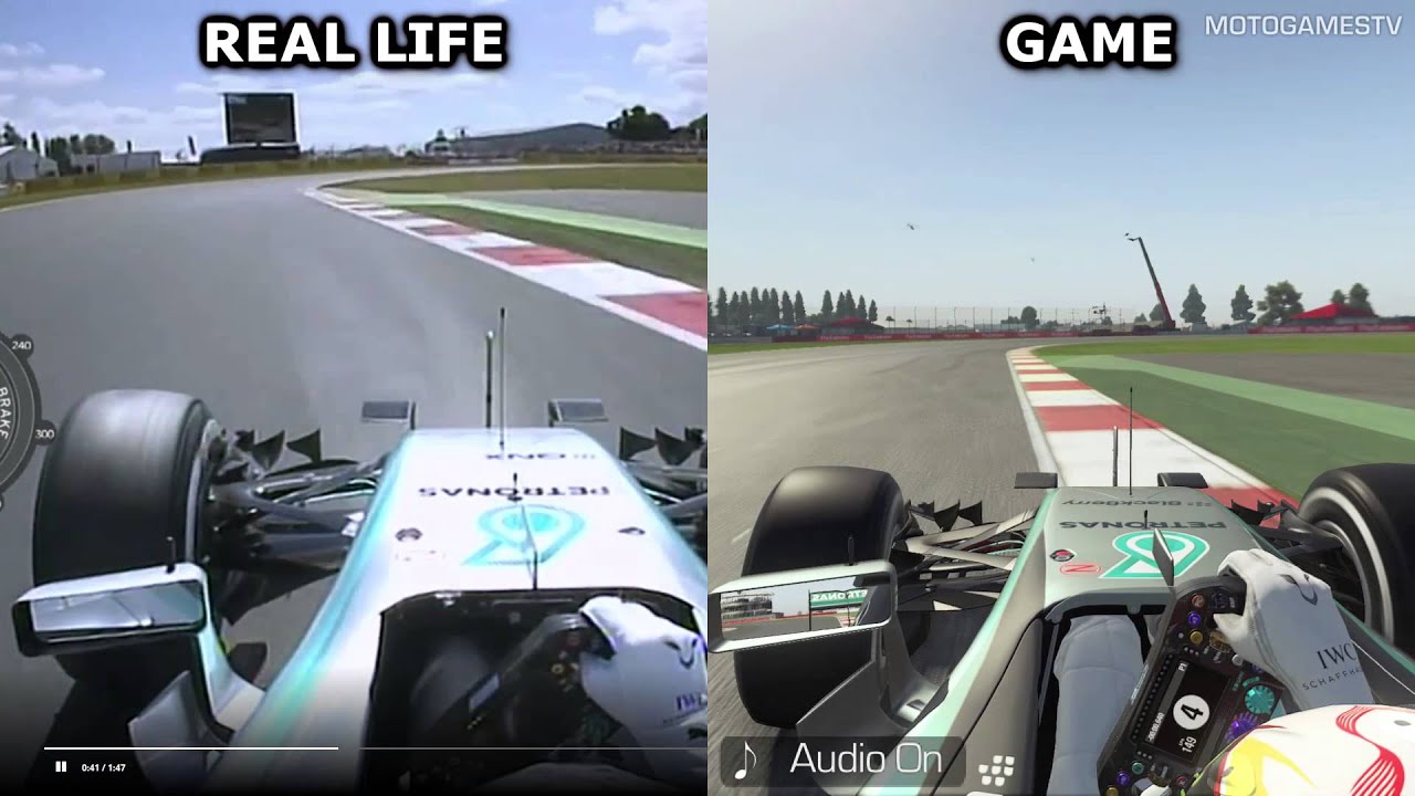 Real Life vs F1 2015 - Silverstone Comparison