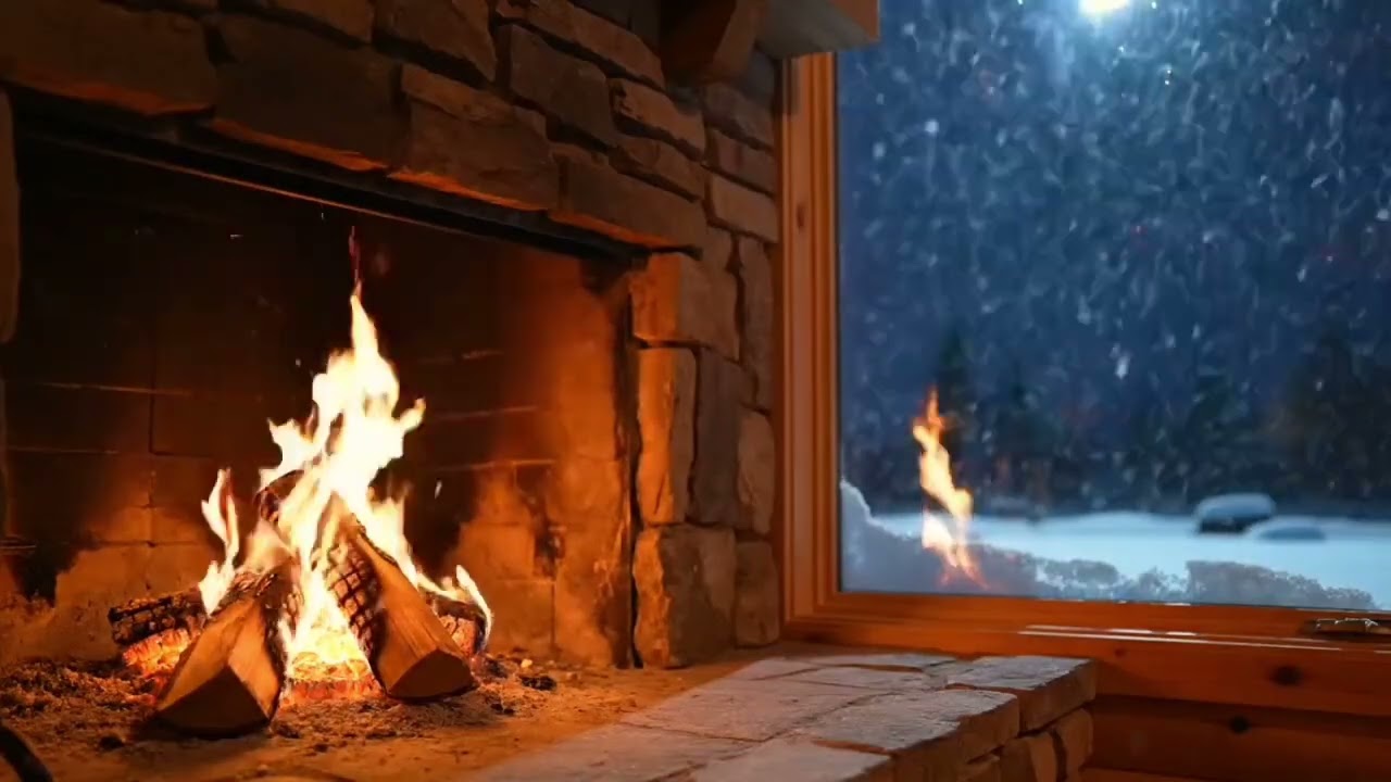 Fireplace Sounds ASMR 🔥 Cozy Night Fire Ambience for Sleeping