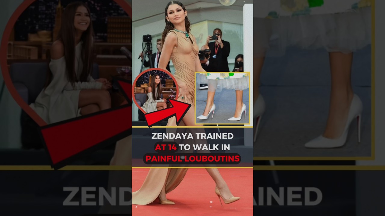 Zendaya trained at age 14 to walk in painful Louboutins #fashion #zendaya #louboutins #shorts