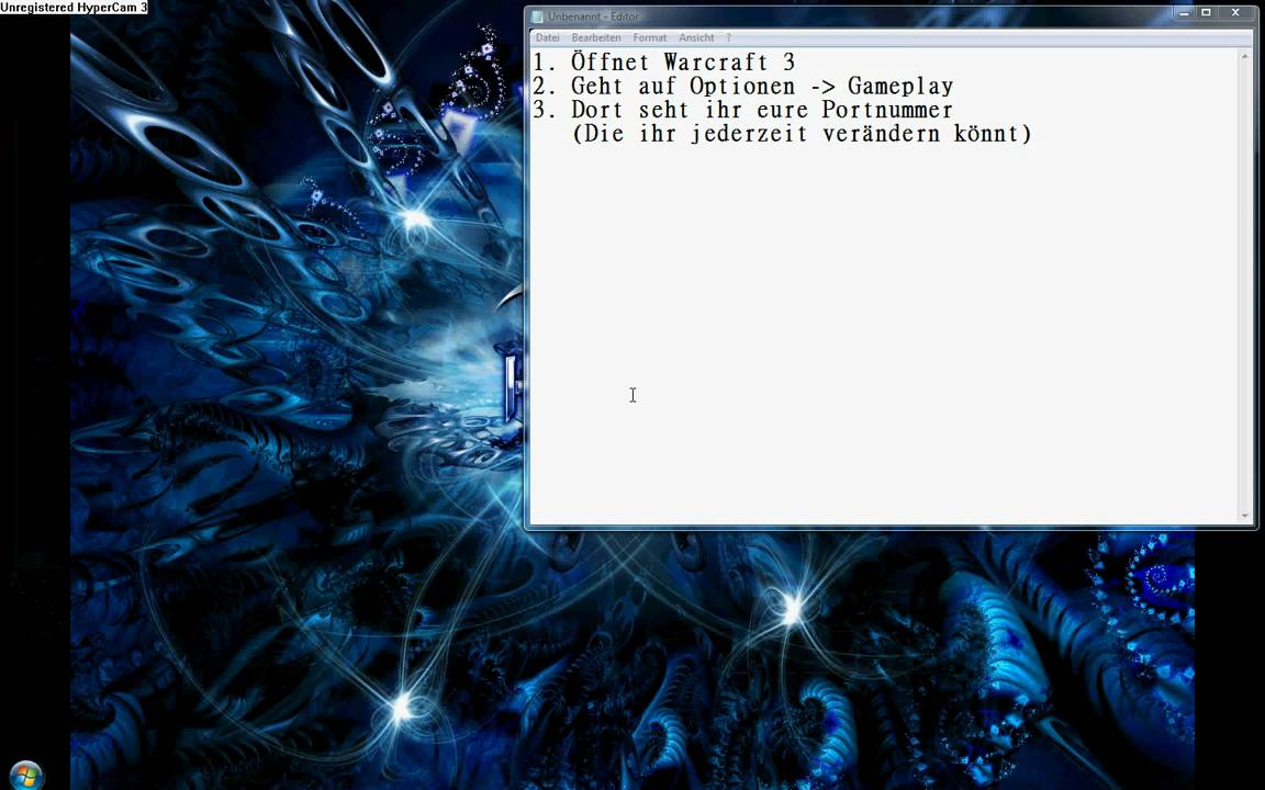 How to host in Warcraft 3 (German)