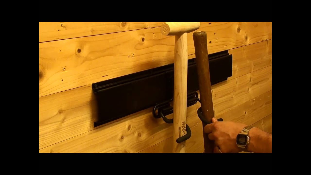 Powerplustools dubbele wandhaak - tuingereedschap ophangen - opbergen