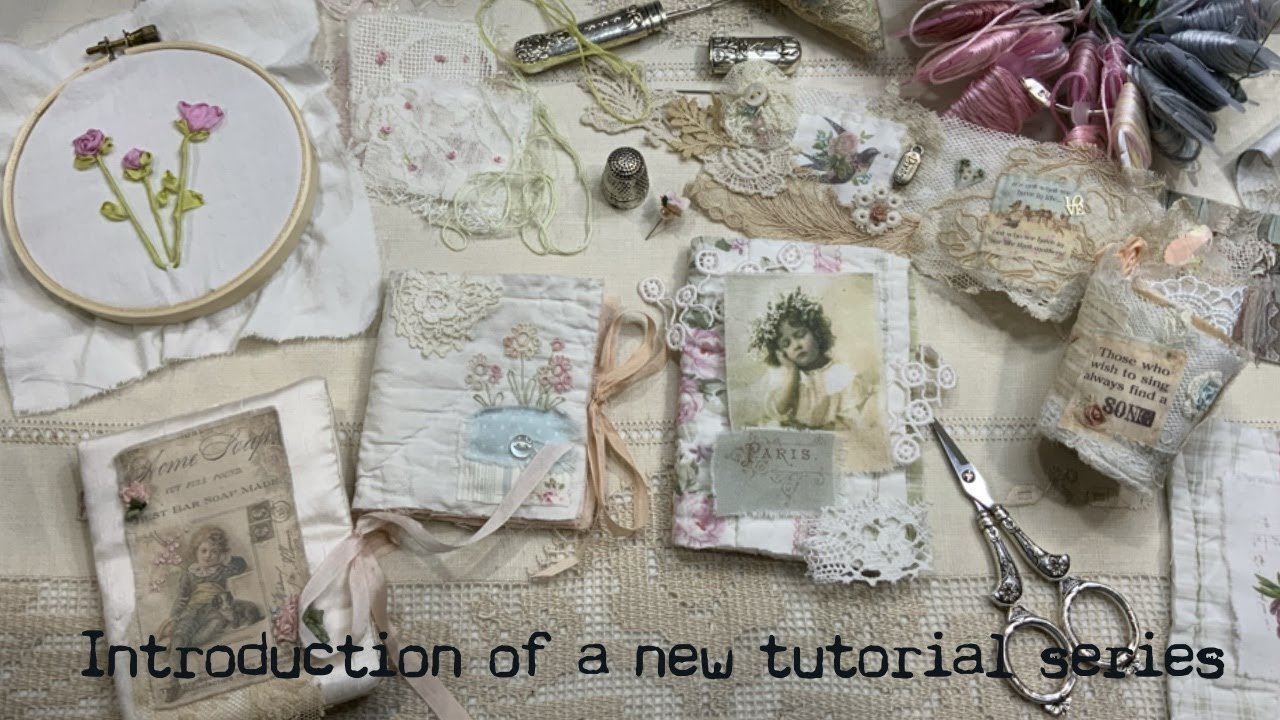 Embroideries, slow stitching ... introduction of a new tutorial series ( snippet roll, needle book )