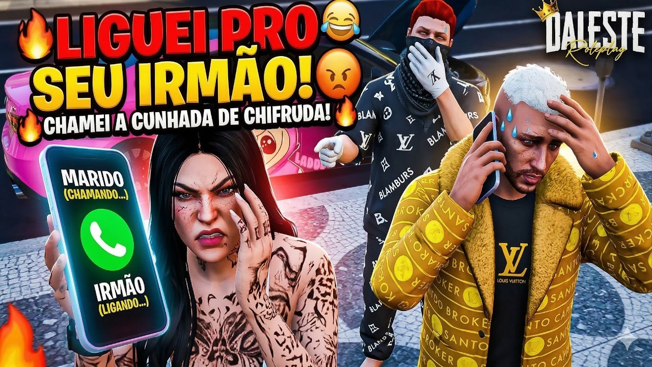 minha cunhada chamou meu irmão no gta rp