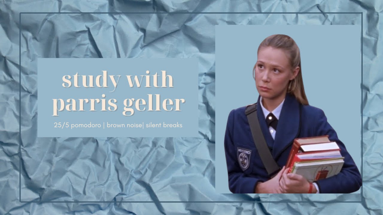 study with paris geller | brown noise | pomodoro 📘📑📖