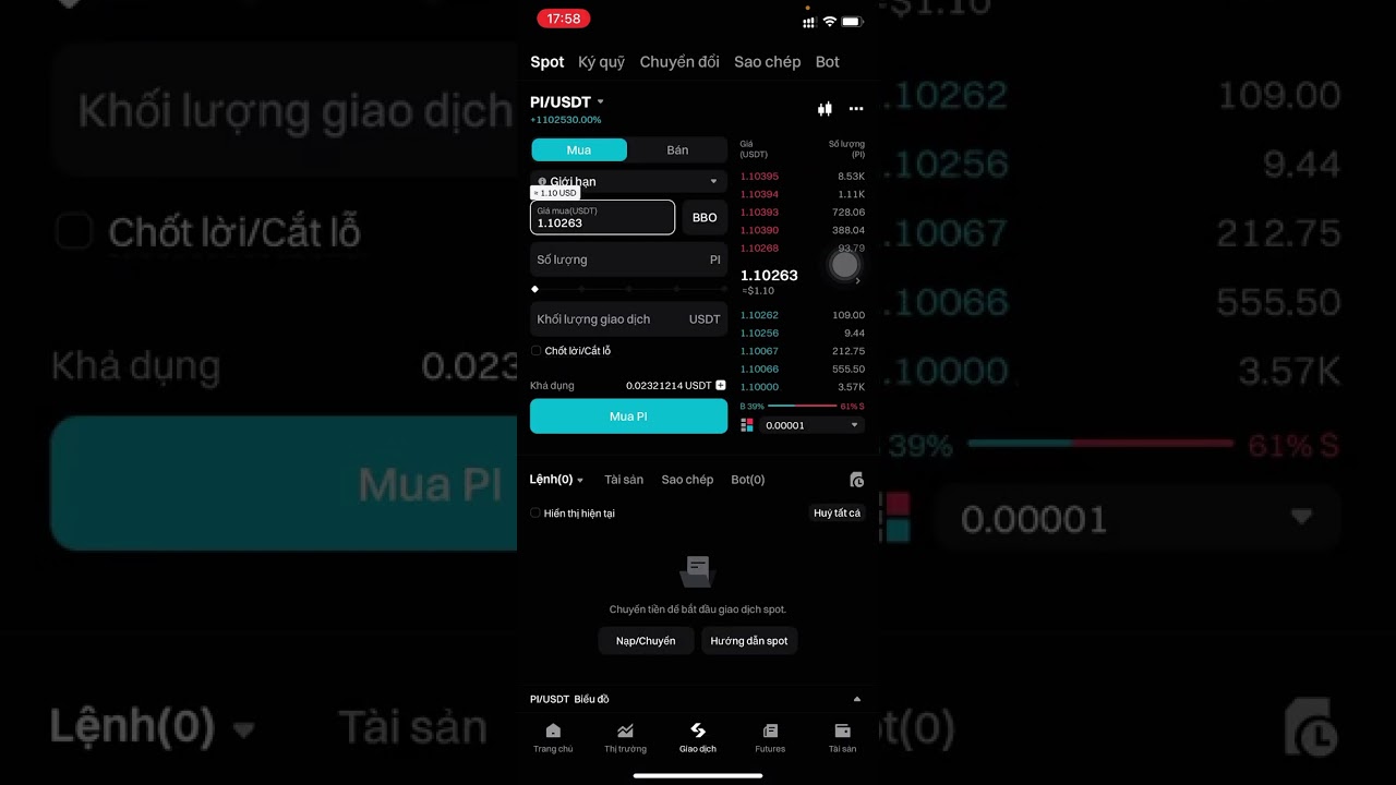 C&aacute;ch đặt lệnh giới hạn (Limit) tr&ecirc;n #Bitget #crypto