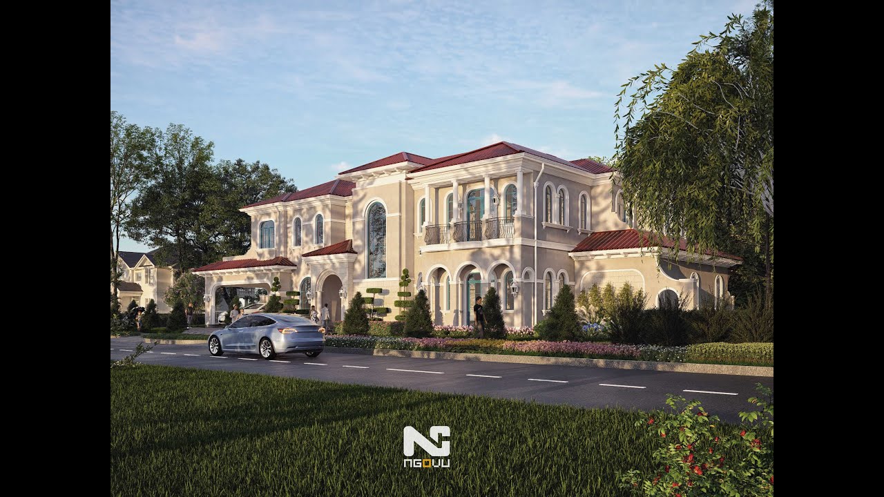 D5RENDER HUONG DAN RENDER  NGOẠI THẤT BIỆT THỰ
