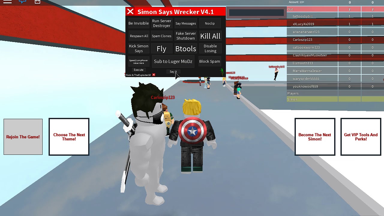 Trolling people with exploits in roblox super simon says! Roblox exploiting #1