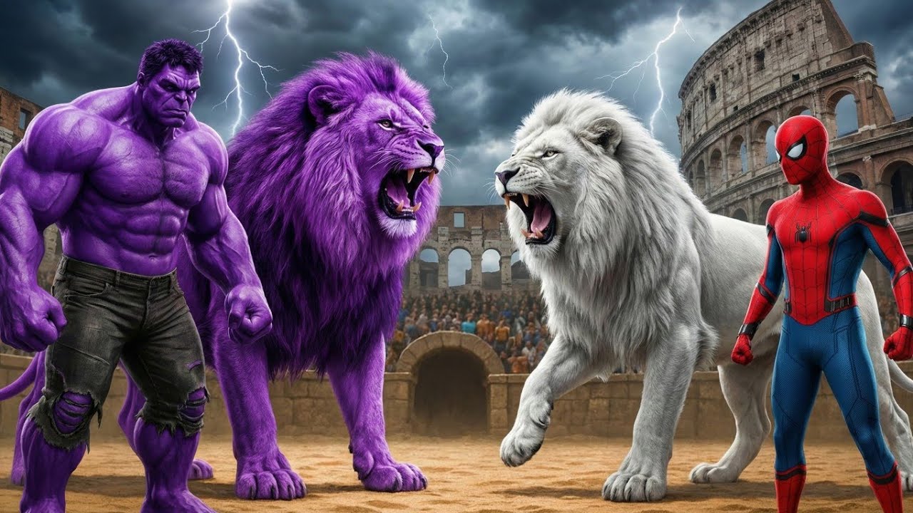 “Hulk Lion vs Spider-Man Lion 🦁🔥 | Epic Arena Beast Fight”