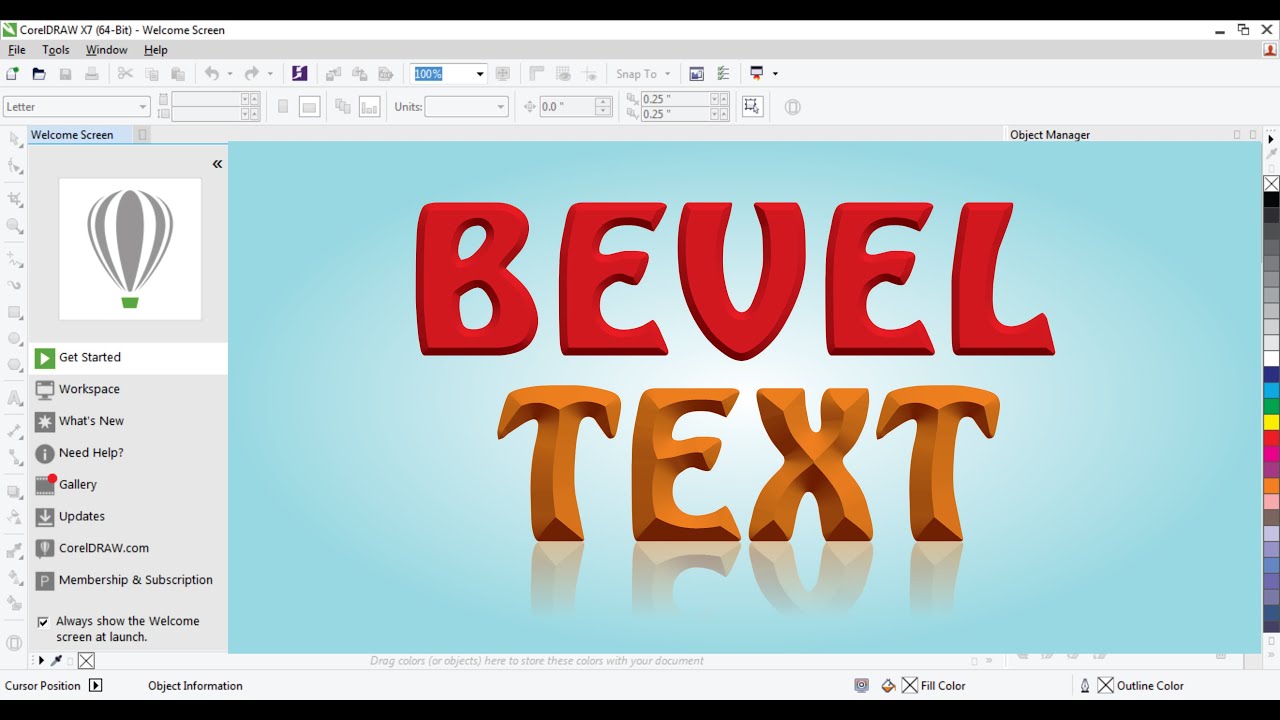 #Bevel Effect in Coreldraw | How to use Bevel Effect on Text in Coreldraw