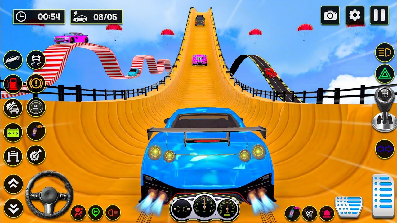 GTA Mega Ramp Car Stunt - BeamNg Driving Car Stunt Challenge - GTA V 