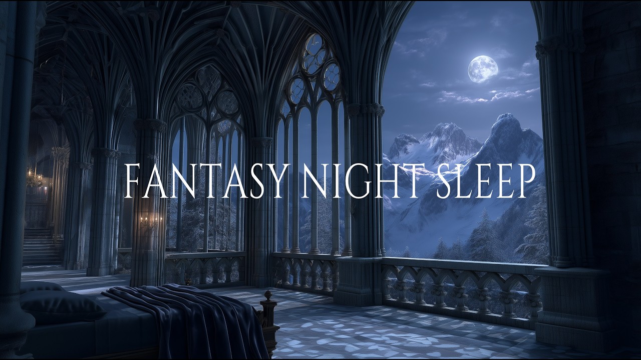 Fantasy Ambient Music — Moonlit Castle Bedroom | Relax, Sleep, Study