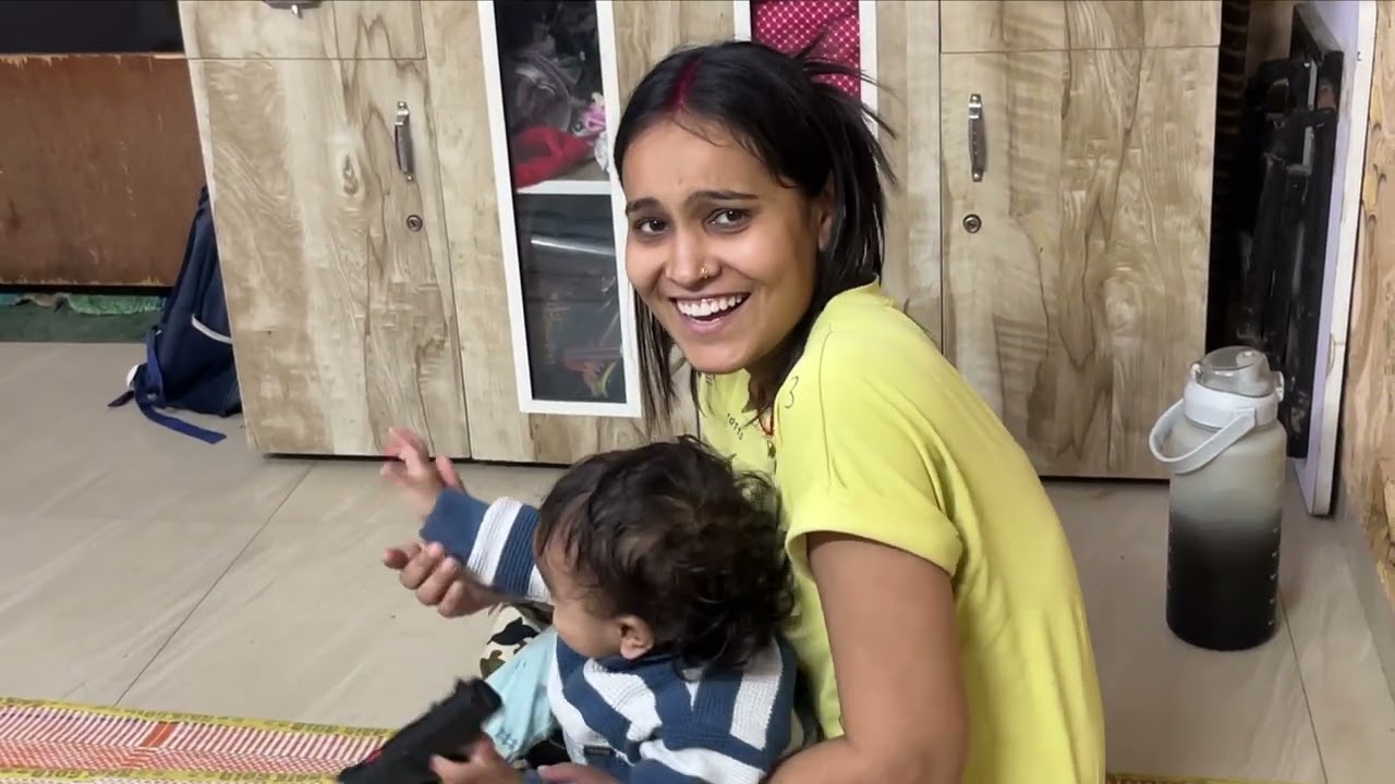 मम्मी को बनाना पड़ा आज खाना 😍😌 ये कितना परेशान करते है मम्मी को 😂😂 #vlog #dailyvlog #familyvlog 