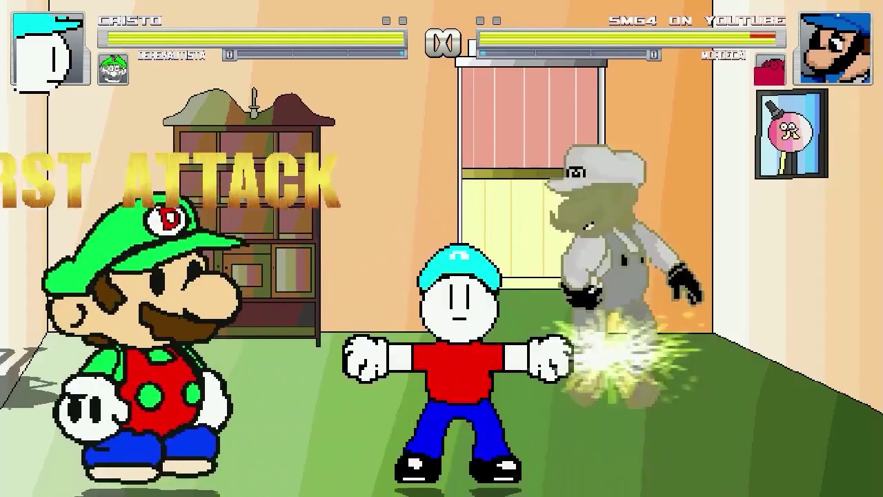 AN Mugen Request #1161: Cristo & Derek Autista VS SMG4 & Mordecai