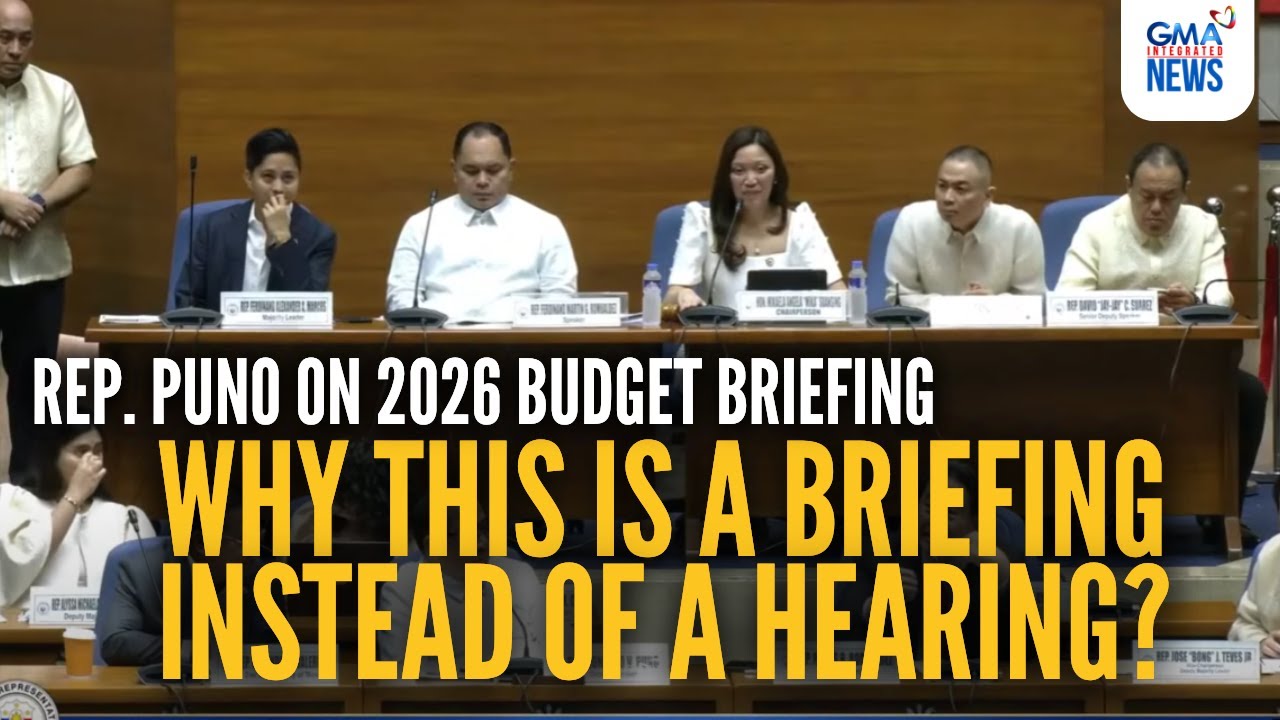 Why this is a briefing instead of a hearing?- Puno on 2026 budget briefing | GMA Integrated News