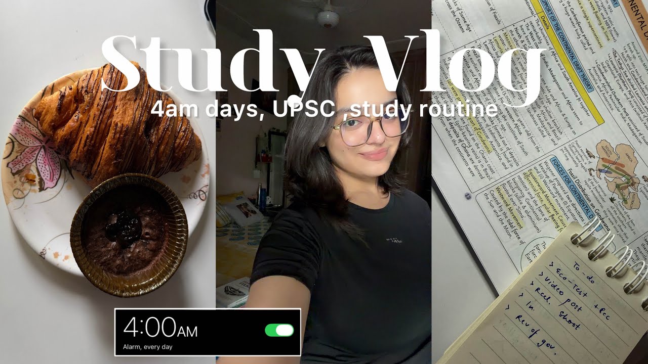 🍵📖Учебный видеоблог | Утренние дни в 4 утра, подготовка к UPSC, продуктивность