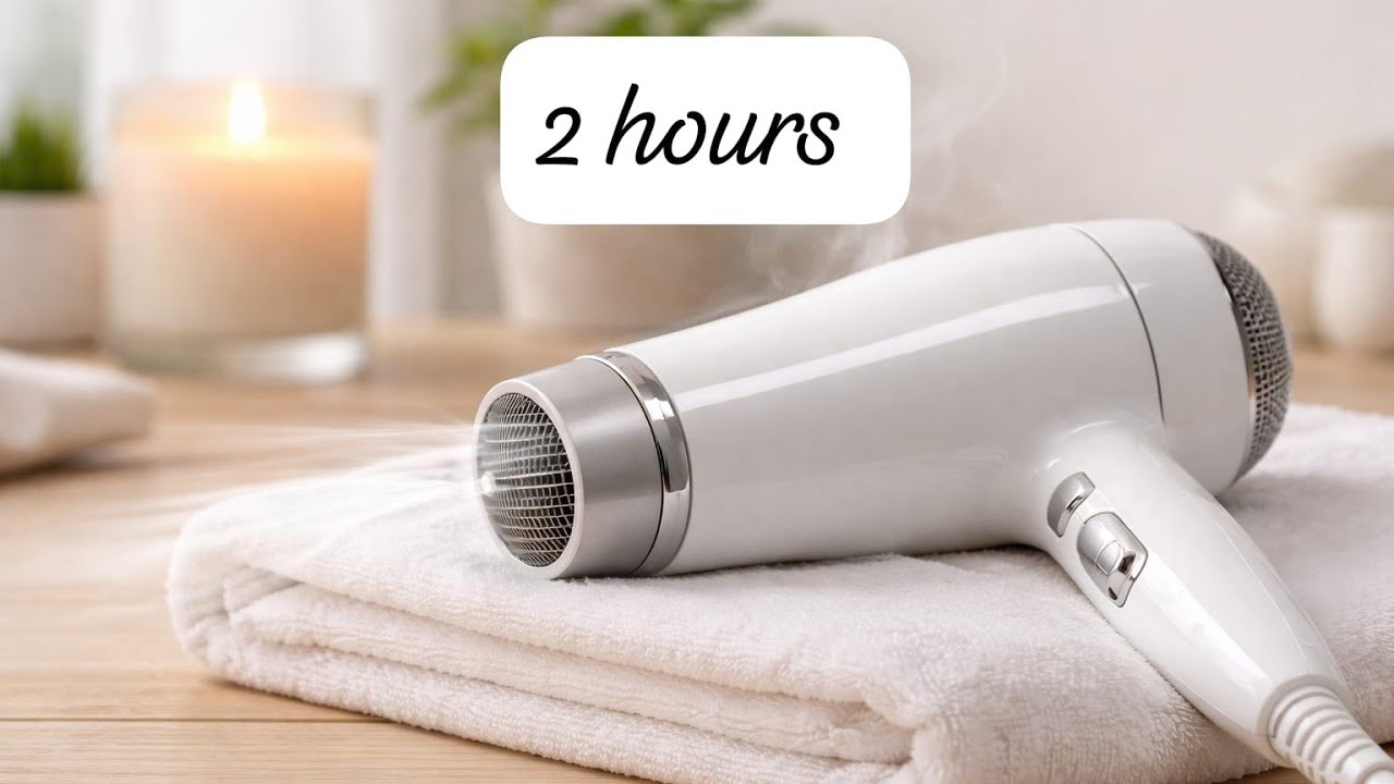 Steady Hair Dryer Sound for Better Sleep (2 Hours)