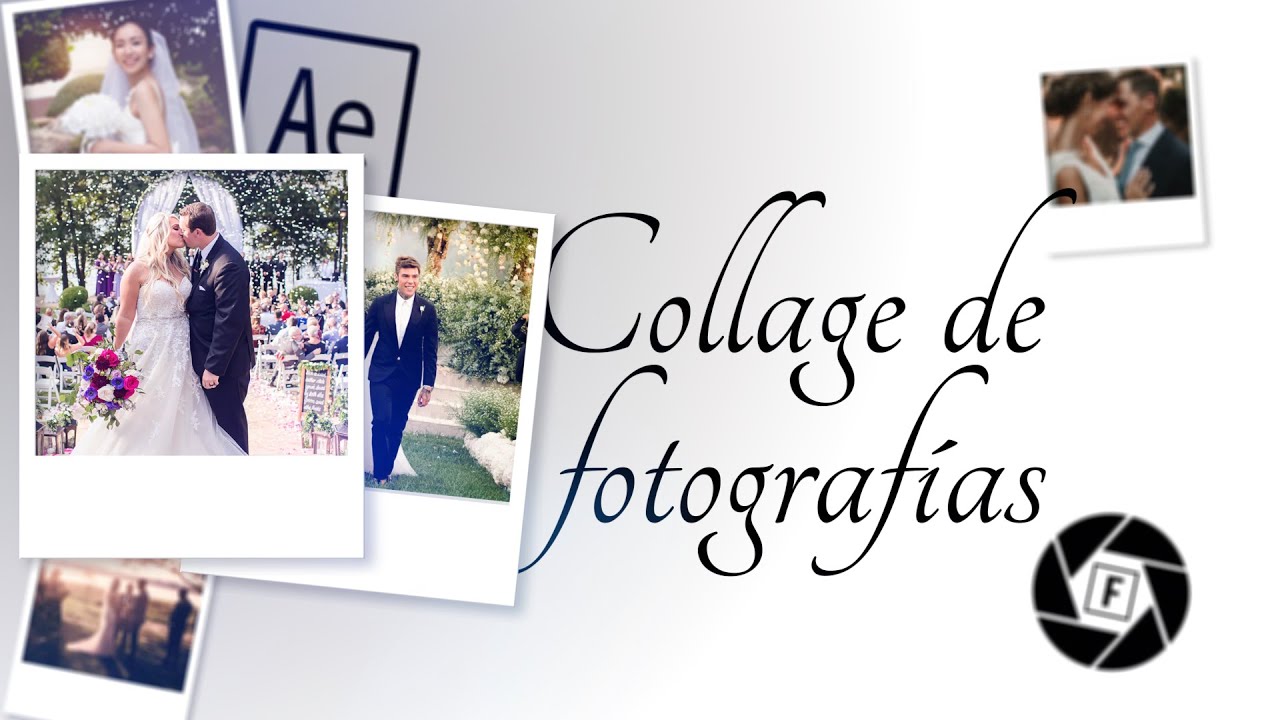 Crear collage con fotografías en After Effects desde cero. Profundidad de campo en cámaras.