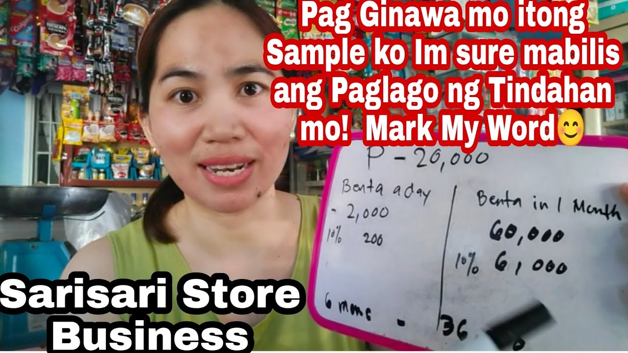 Paano Mo Mapapalago ng Mabilis ang Tindahan mo?Bigyan ko kayo Sample kung Paano Base sa Esep Esep ko