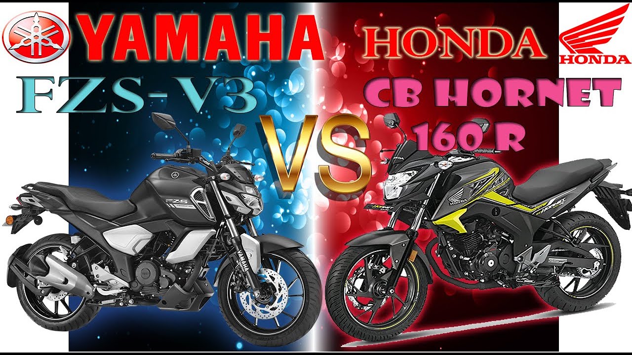 Yamaha FZS V3 vs Honda CB Hornet 160R - Best Detailed Comparison