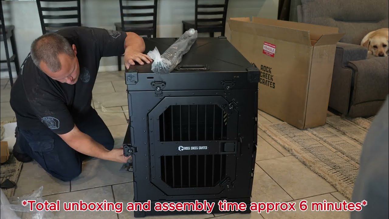 *UNBOXING** New Collapsible Rock Creek Crate  Dog Kennel