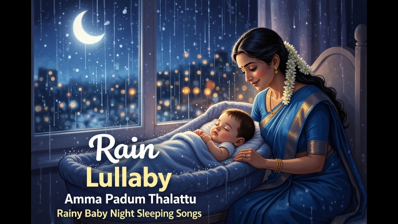 அன்பே ஜன்னல் மெதுவாக தட்டுதே 🌧️ | Tamil Thalattu | Rain Lullaby for Baby Sleep
