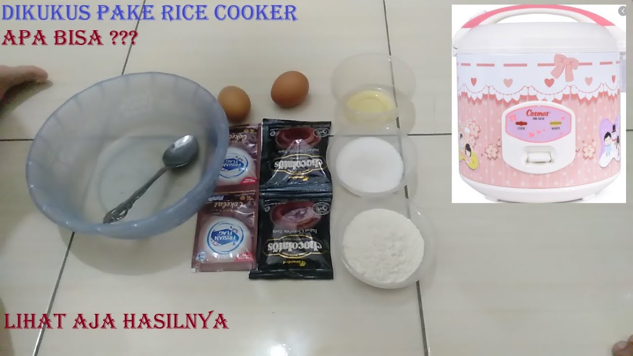 cara membuat kue brownies kukus simple,mudah, enak, cuman pake rice cooker