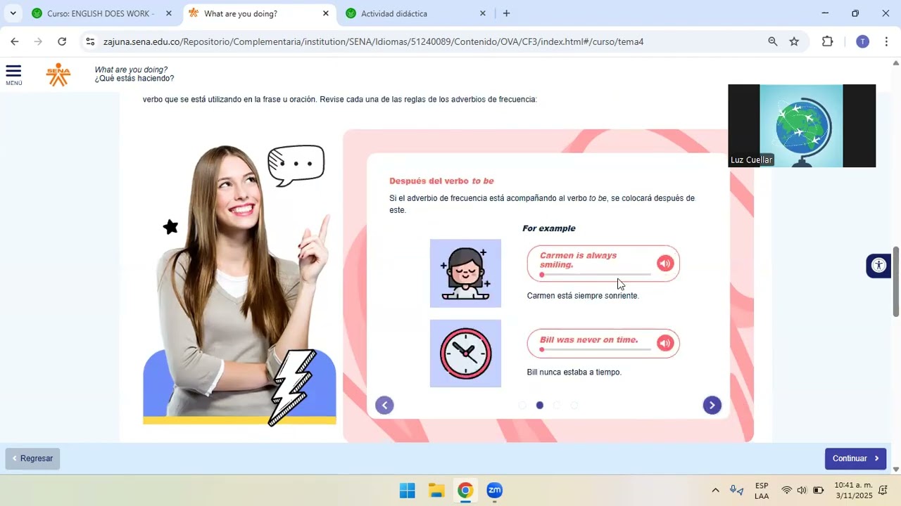 Inglés 3 - Estructura Presente Progresivo