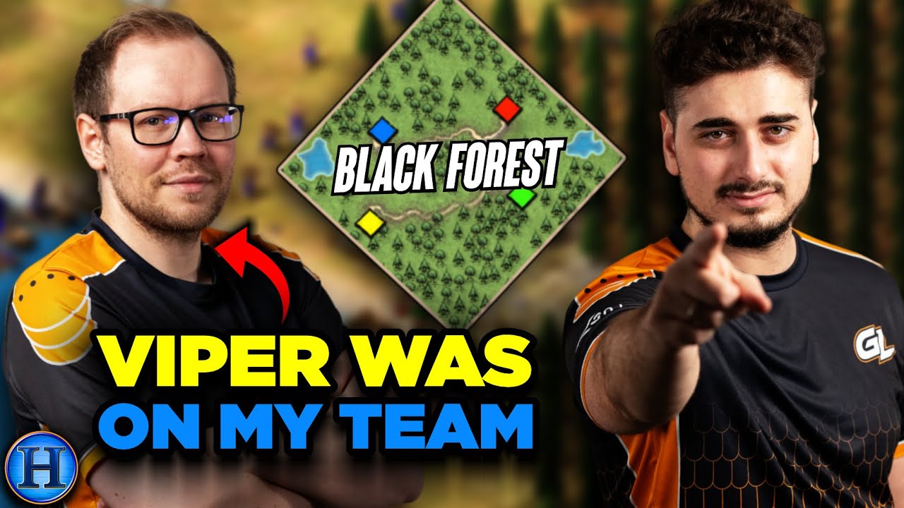 I Teamed Viper on 4v4 Black Forest | AoE2