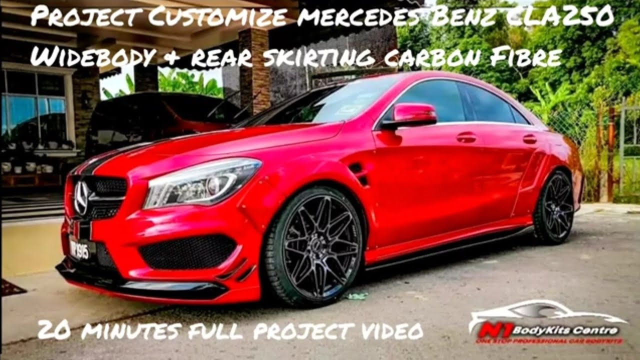 Project mercedes benz cla 250 widebody /rear diffuser 20 minutes full video.