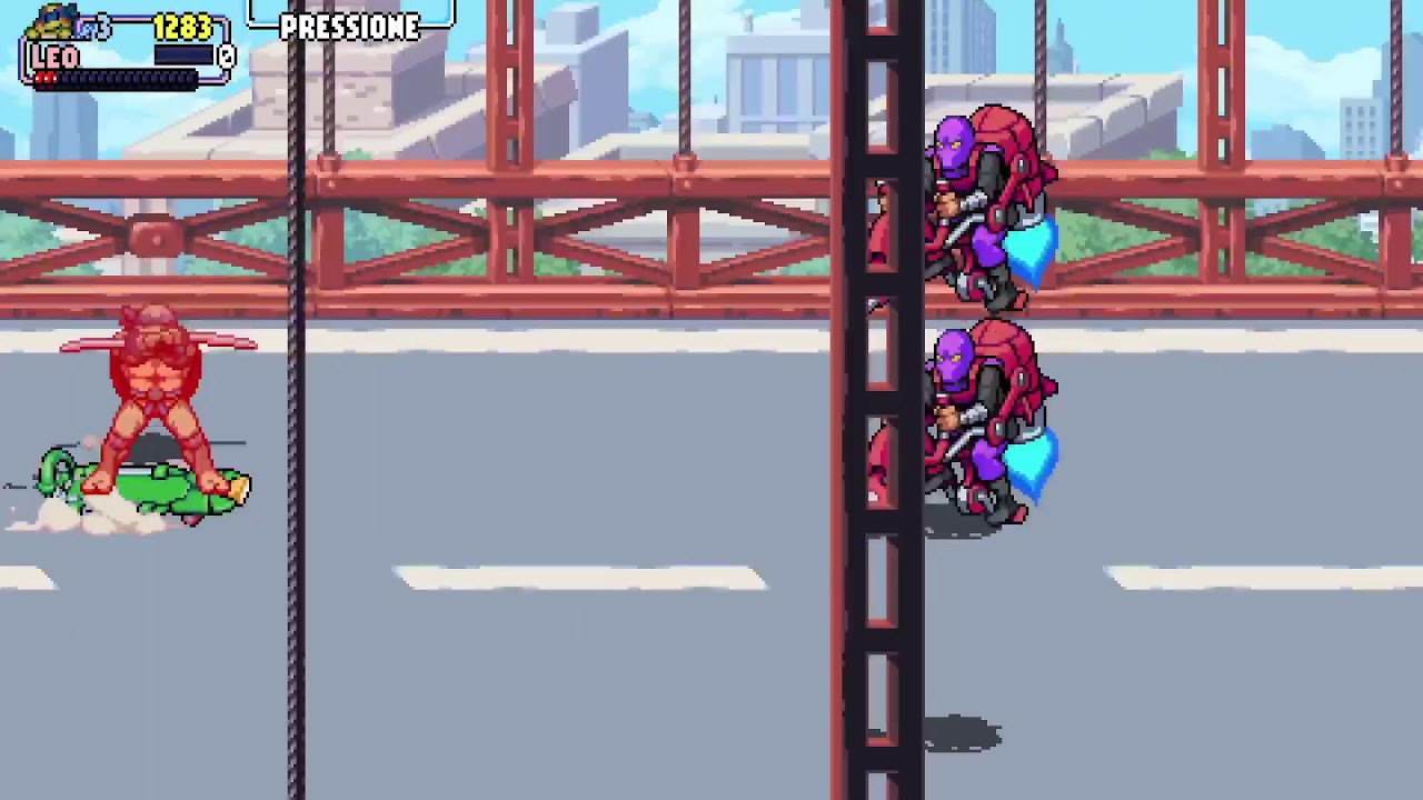 Jogando tartarugas Ninjas