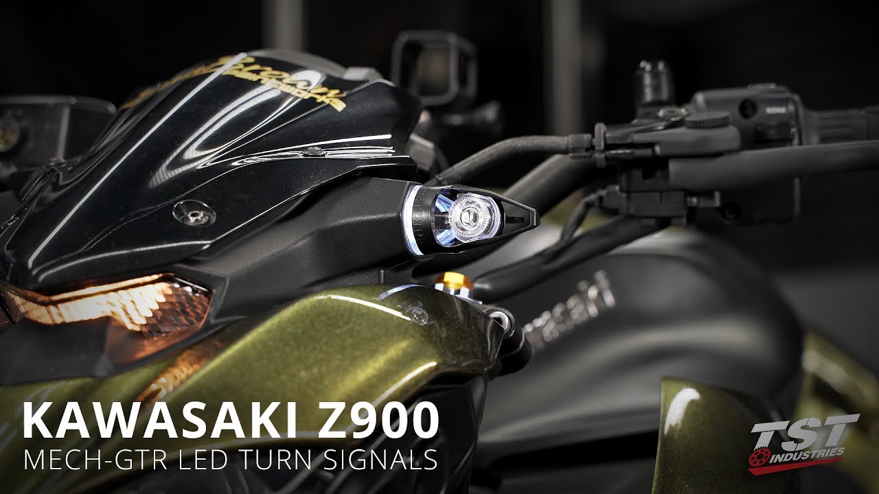 How to install Mech-GTR LED Flush Pod Turn Signals on a 2017+ Kawasaki Z900 by TST Industries