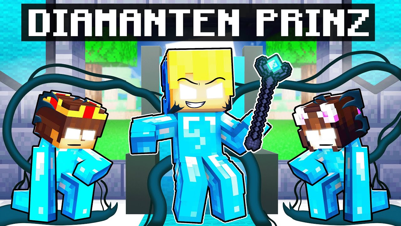 ICH SPIELE MINECRAFT ALS DUNKLER DIAMANTEN PRINZ!