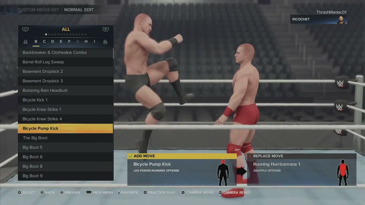 WWE 2K23 | Ricochet Updated Moveset + Base Superstar Settings