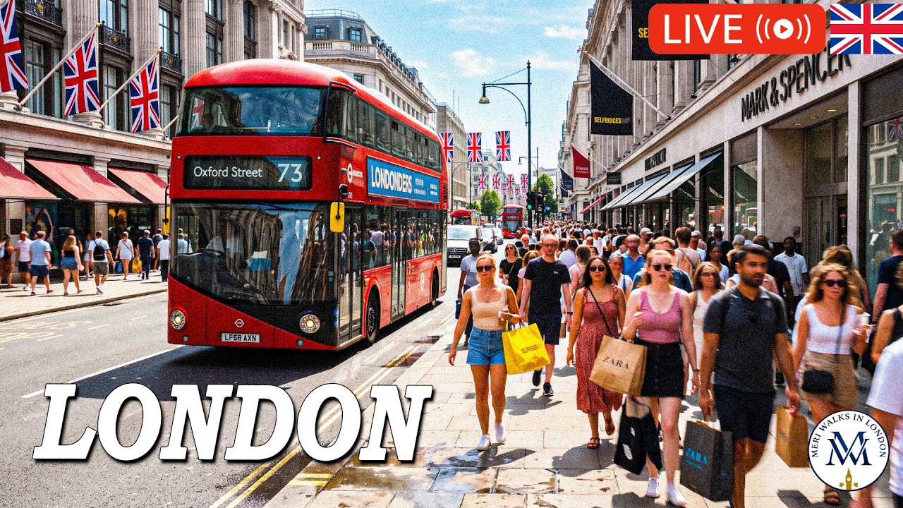 🔴🇬🇧 LIVE LONDON WALK 🔥Sunny London City Centre | London Streets, Shops & City Life