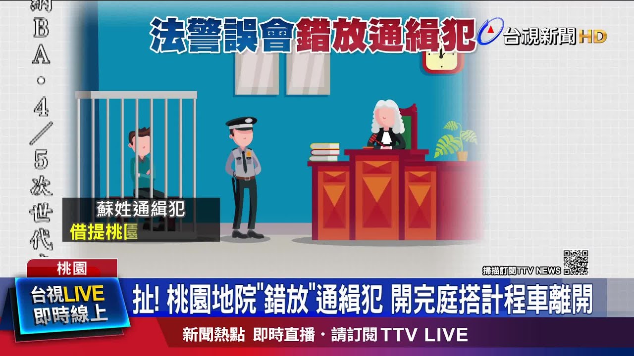 法警誤認當庭釋放 通緝犯逃1H女友住家落網