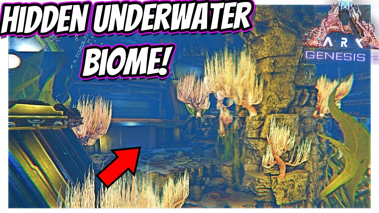 ARK GENESIS 2 HOW TO FIND THE HIDDEN OCEAN BIOME ON THE GENESIS MAP!! || Ark Survival Evolved!