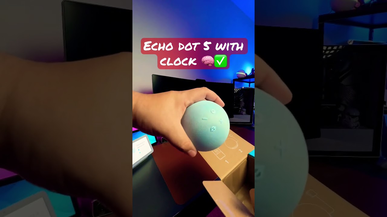 Echo dot 5 with Clock ✅🧠 #alexa #echodot #casainteligente #domotica #smartspeaker #tecnologia #tech