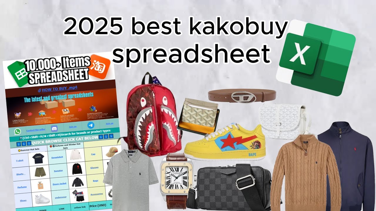 The Best Kakobuy Spreadsheet Is Here！- 10,000+Items