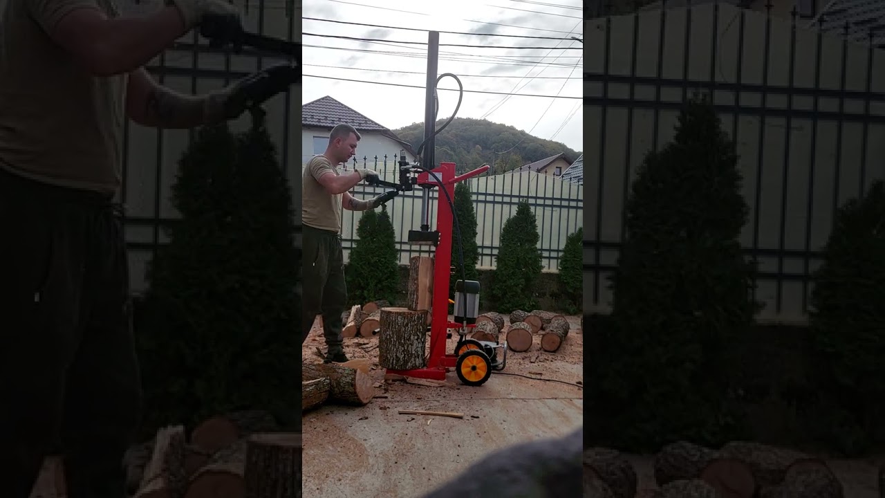 Despicator lemne vertical breckner germany 8 Tone motor 2400w în acțiune 1👍