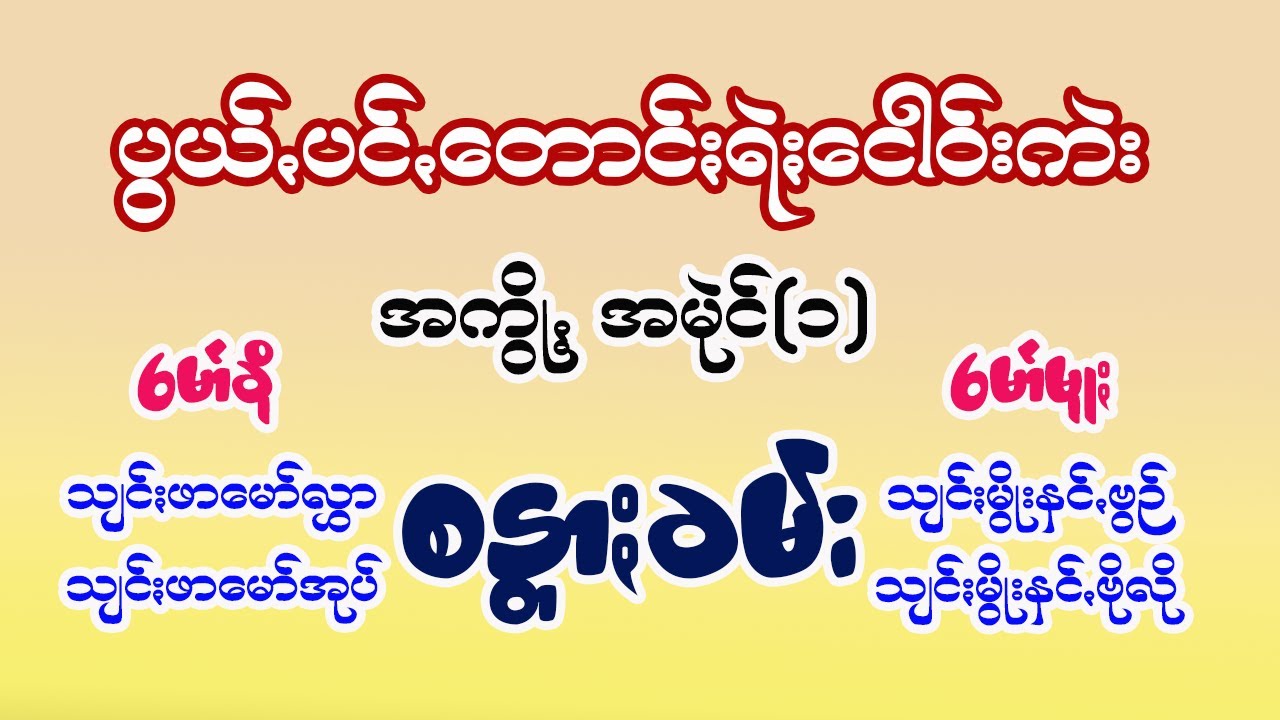 မော်လွာ၊မော်အုပ်၊နင်ꩻပွဉ်၊နင်ꩻဗိုလို ငေါဝ်းကဲး အကွို့ꩻ ( ၁)  ပွယ်ꩻပင်ꩻ တောင်ႏရဲႏ 2016
