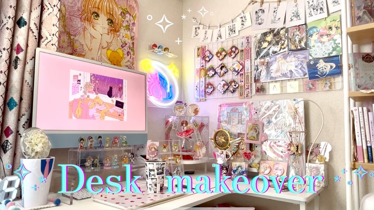 Desk makeover🌷デスクツアー🏳️愛すべきオタクグッズ達ご紹介💖