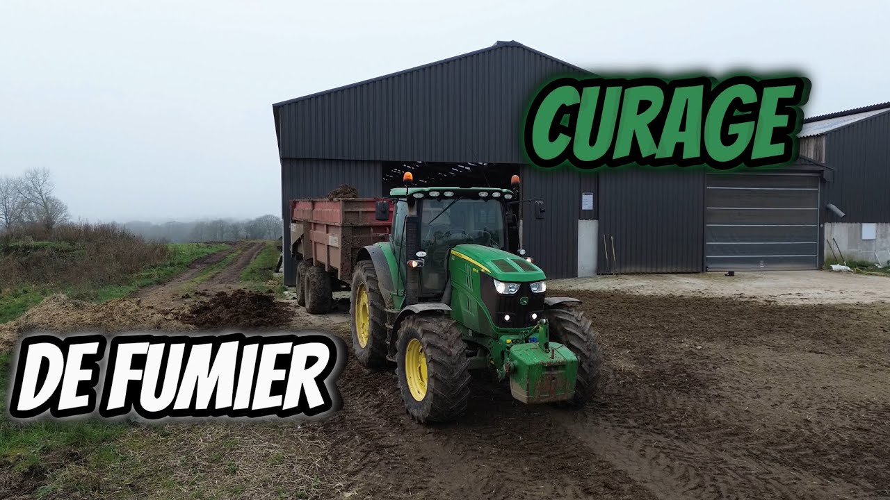 🤩2 John Deere 6R au transport de fumier🦌💨